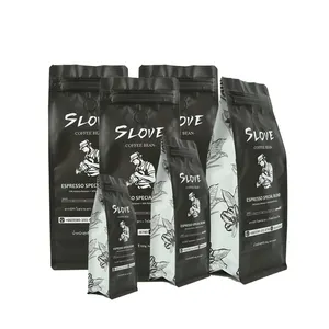 Coffee Bag Packaging Sac Emballage Th Resealable Packaging Biodegradable Valve Zipper Customized Print Coffee Bag