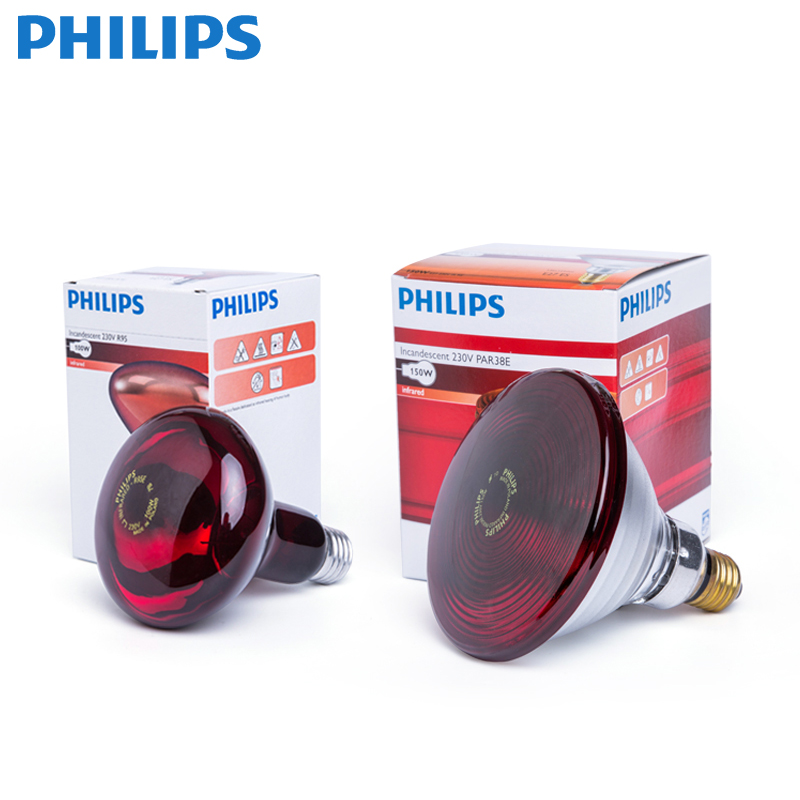 Лампа Philips инфракрасная для физиотерапии, домашняя волшебная лампа для выпечки, оригинальная импортная лампа с дальним инфракрасным излучением, 100W150W