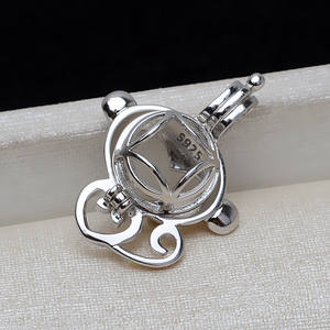 Collar con Colgante de Mono del Zodiaco en Plata S925, Accesorio para DIY, Soporte de Jaula Vacía para Perlas sin Ojo, para Fabricación de Joyas, Moda 3138, Bolsa - Product Image 4