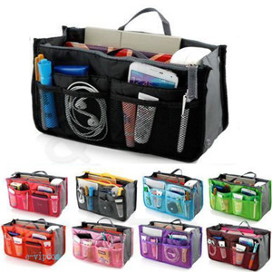 Phụ Nữ Nylon Du Lịch Chèn Túi Tổ Chức Túi Xách Màu Kẹo Phổ Quát Trang Điểm Gọn Gàng Túi Mỹ Phẩm <span class=keywords><strong>Tote</strong></span> Dây Kéo Đôi Túi Lặt Vặt - Product Image 1