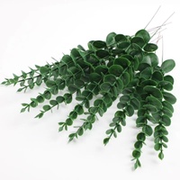 Feuilles d'eucalyptus artificielles Grevillea, plante 'Silver Dollar', verdure artificielle pour la décoration de la maison, du bureau, de la table de mariage, vente en gros