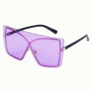 Lunettes de soleil carrées grandes tailles UV400 tendance 2020 pour femmes, lunettes de soleil métalliques pour hommes, lunettes de soleil à verre unique - Product Image 3