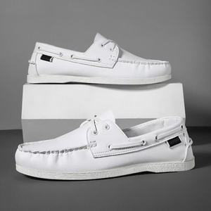 Sailing Shoes Genuine <b>Leather</b> Men's Low-top Casual All-match <b>Leather</b> Shoes Slip-on Driving Lazy Round-toe New Men's Shoes - Product Image 4