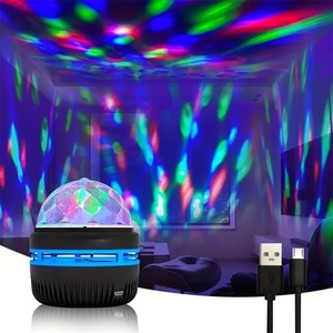 Lámpara de bola mágica LED pequeña, luz cálida, proyector de escenario de ambiente giratorio colorido, estampado de agua, <span class=keywords><strong>cielo</strong></span> <span class=keywords><strong>nocturno</strong></span>, estrellas, succión, sala de estar - Product Image 4