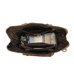 Sac à main en cuir marron à boucle pour femmes, porte-documents, sac à bandoulière Premium rétro pour médecins, vente en gros, - Product Image 2