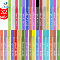 32 couleurs Surligneur Effaçable Stylo Marqueur Fluorescent Couleur Flash Stylo Protection de L'environnement Sans Poussière De Craie Liquide Lampe Stylo