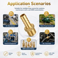 Raccord de tuyau en laiton sur mesure, adaptateur de tuyau à filetage mâle pour équipement HVACR, pièces en laiton OEM, usine