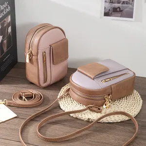 Prettyzys ที่กําหนดเอง PU หนังไหล่กระเป๋าผู้หญิงกระเป๋าสตางค์ผู้ถือบัตร Lady Crossbody กระเป๋าโทรศัพท์มือถือ