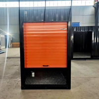 Conteneurs de stockage portables démontables en acier, assemblage mobile, 5*10' 5*5' pieds, emballage plat