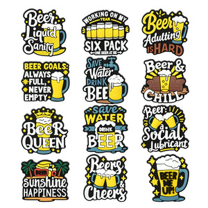 Adornos <span class=keywords><strong>Personalizados</strong></span> para Zapatos del Festival de la Cerveza Oktoberfest con Divertidos Eslóganes, Broches de Jarra de Cerveza para Decoración de Zuecos y Accesorios - Product Image 1
