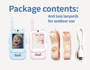 جهاز فيديو للأطفال سمارت ويف بشاشة IPS 2 بوصة، اتصال ثنائي الاتجاه بمدى 1500 قدم، مؤثرات صوتية رائعة، منفذ USB من نوع C للأطفال من 3-12 سنة، هدية عيد الميلاد - Product Image 4