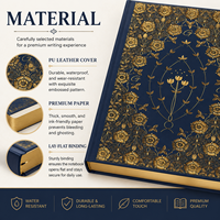 Maßgefertigtes Vintage Notizbuch mit Goldfolienprägung und UV-Druck auf PU-Leder/Stoff, A5 Hardcover Executive Planer Tägliches Tagebuch für