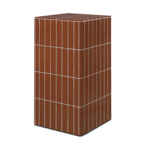 Mesa de Pedestal con Rejilla de Terracota y Hormigón Reforzado con Fibra de Vidrio para Espacios Modernos - Product Image 1