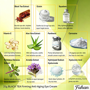 Crema <span class=keywords><strong>Contorno</strong></span> <span class=keywords><strong>de</strong></span> <span class=keywords><strong>Ojos</strong></span> Reafirmante con Té Negro, <span class=keywords><strong>Aloe</strong></span> <span class=keywords><strong>Vera</strong></span>, Arnebia, Portulaca, Ectoína, Escualano, Pantenol, Carnosina y Ácido Hialurónico, Antiarrugas e Hidratante - Product Image 3
