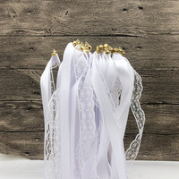 Nouvelle Arrivée : Baguette Magique Fée Ruban pour Arrangements Floraux d'Ambiance, Accessoires de Décoration pour Pelouse, Mariage, Fête, Fiançailles, Anniversaire