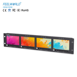 FEELWORLD Q41 quade 4.5 "2RU จอ LCD หลายจอ3G-SDI 4khdmi จอภาพแร็คเมาท์แบบพกพา - Product Image 1