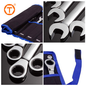 12 miếng 8mm đến 19mm kết hợp số liệu Ratchet Bộ cờ lê Bộ cờ lê với Túi cuộn - Product Image 3