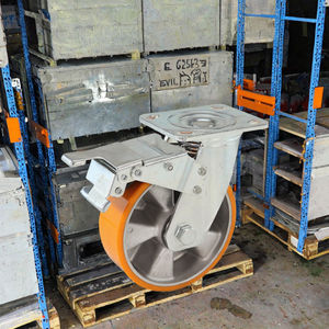 Rodízios de Poliuretano de 4 Polegadas para Uso Pesado com Freio, Superfície Galvanizada, Garantia de <span class=keywords><strong>1</strong></span> Ano, Direto da Fábrica, Personalizável - Product Image 2