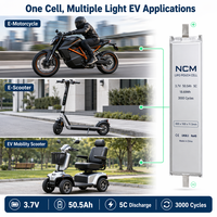 Cellule Lipo NCM 5C à décharge rapide 3,7V 50,5Ah - Cellule légère 3000 cycles Batterie lithium-ion souple