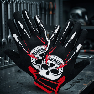 Leather Professional Motocross Racing <b>Gloves</b> Unisex Off-road <b>MX</b> MTB DH Mountain Bike Downhill Cycling Palm Guard Custom Logo - Product Image 3