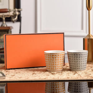 Tasse rétro simple à tenir à la main, idéale pour la maison, le bureau, le thé de l'après-midi, ou comme cadeau de mariage ou de banquet. - Product Image 3