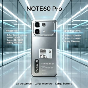 Teléfonos Móviles con Cámara Trasera de 108MP de Alta Calidad, Note 60 Pro, Carga Rápida, Doble SIM, 1TB, Teléfono para Juegos - Product Image 4