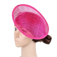 Yüksek kalite 25cm gazlı bez gelin Sinamay şapka tabanı kraliyet Ascot 18 renkler klasik DIY yuvarlak Fascinator tabanı