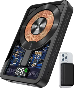 20 Вт беспроводные магнитные банки питания быстрая зарядка Беспроводной магнитный power bank 5000 мАч