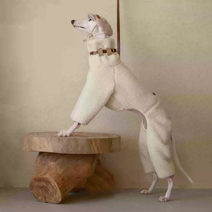 Chaleco de poliéster ecológico de lana sólida para perros, suéter cálido de invierno, chaqueta de lana gruesa y peluda para perros, ropa para mascotas para perros - Product Image 6