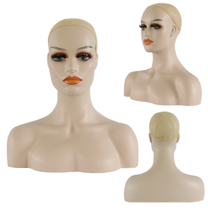 Exhibición de cabeza de Maniquí de peluca afroamericana femenina realista negra <span class=keywords><strong>Glam</strong></span> de plástico de alta calidad con soporte para exhibición de peluca - Product Image 6