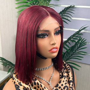 Nouvelle Arrivée Perruque <span class=keywords><strong>Courte</strong></span> Bob Lace Frontale Lisse en Cheveux Humains Naturels Brésiliens Vierges - Product Image 5