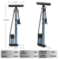 BAIMEI High Quality Portable Bicycle Floor Pump Customized OEM Manual Tool Inflator with Barometer High Pressure Feature