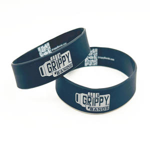 Unternehmen New Business <span class=keywords><strong>Big</strong></span> <span class=keywords><strong>Size</strong></span> Silikon Armbänder Geprägte Farbe Gefüllt mit QR-Code Gedruckte Werbe armbänder - Product Image 3