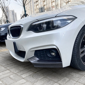Autocollant d'angle avant Amp Z, texture en fibre de carbone noir piano, pour Bmw série 2 F22 F23 M Sport 2014-19 - Product Image 1