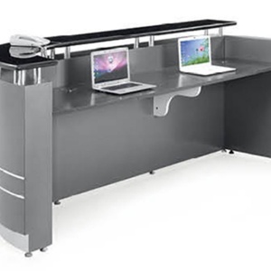 Hot/best Selling Design Plans l Shaped Front <b>Desk</b> White Reception Counter - Product Image 5