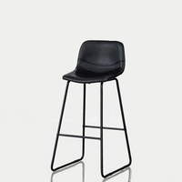 Chaise de bar moderne en métal de luxe à dossier bas pour comptoir, mobilier commercial