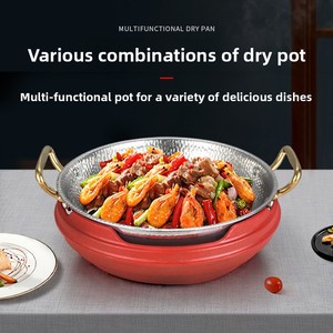 Padella per Paella in Acciaio Inox 304 Compatibile con Gas e Induzione, Multifunzionale per Cucinare Frutti di Mare e Pasta, Utensile da Cucina Commerciale - Product Image 4