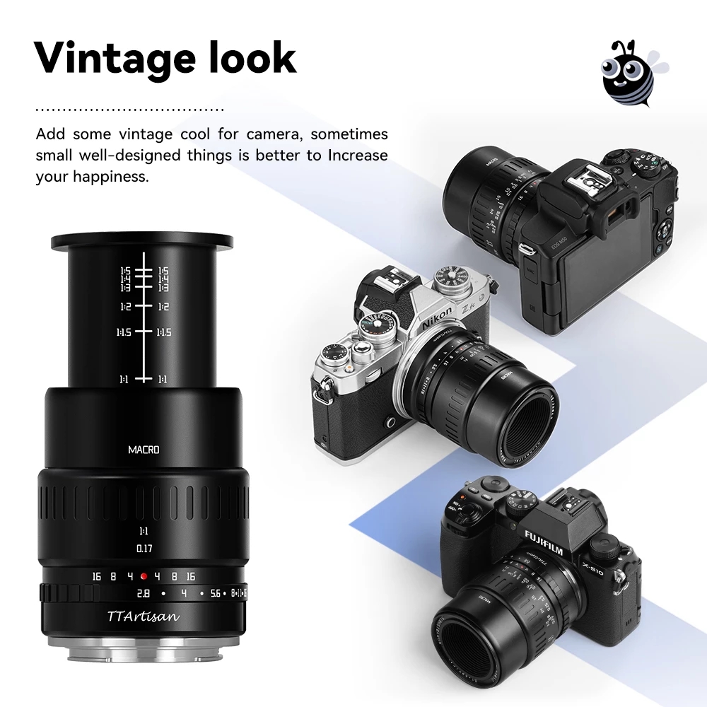 TTArtisan 40mm F2.8 Macro Lens APS-C Manual Focus for Canon Eos-M