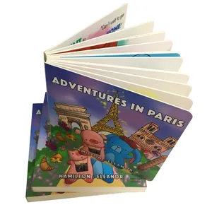 Impresión personalizada para niños, libro de cartón, dibujo para colorear, tablero de ilustración