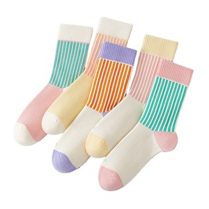 Spring Dopamine Shock-Absorbing Terry Cloth Striped Women's <b>Socks</b> Seamless Towel Sole Mid-Calf Sports <b>Socks</b> - Product Image 5