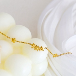 Pulseras de Acero Inoxidable de Lujo Personalizadas, Resistentes al Deslustre y al Agua, al por Mayor, para Mujer, Chapadas en Oro de 14k y 18k - Product Image 4