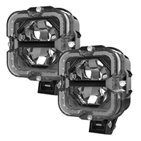 Offroad 4 pouces 65W Ambre DRL LED Cube Lumières Conduite Brouillard Pods Lampe Carré LED Travail Lumière pour Camion Pickup SUV ATV UTV Bateau 4x4