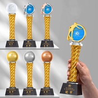 Trofeos de Cristal Metálicos Personalizados al por Mayor, Serie Deportiva, Trofeo de Cristal Impreso con UV, Diseños Personalizados