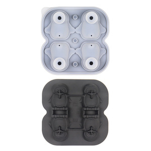 Plateau à glaçons en forme de pingouin en silicone de qualité alimentaire Moule durable à 4 plateaux avec dégagement facile pour la fabrication de crème glacée bricolage - Product Image 4