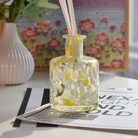 Bouteille vide de diffuseur de roseau d'aromathérapie de parfum en verre de couleur soufflé à la main de 250ml en gros