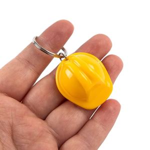 Porte-clés mini-casque de sécurité en ABS durable avec options d'impression de logo, support de clés professionnel en forme de casque d'ingénieur pour uniformes de personnel - Product Image 1