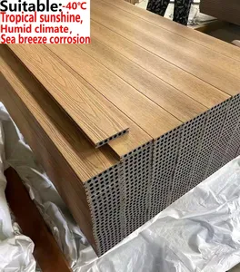 Fábrica tomada Fácil instalar Co-extrusão Wpc bambu composto Decking placas revestimento exterior