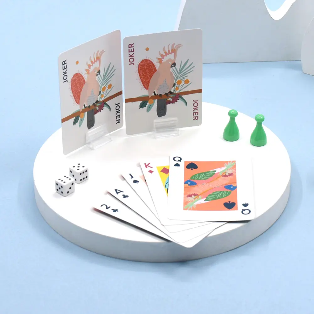 Kartu Poker Permainan Kustom Tahan Air Contoh Pencetakan Jembatan Kartu Poker Permainan Grosir Poker