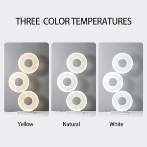 Hitecdad Lustre <span class=keywords><strong>Grande</strong></span> <span class=keywords><strong>Roue</strong></span> 60CM 52W Anneau Boucles D'oreilles Led Grand Plafond Pendentifs Éclairé Fer Tissu Stand Salon - Product Image 3