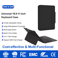 iPad 10.9/11 Evrensel Klavye Kılıfı, Tüm Modellere Uyar, Kontrol Paneli + Stand, OEM/ODM Özel Logo